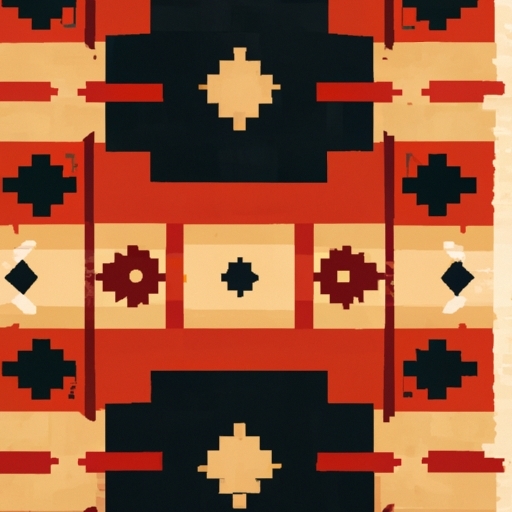 Vibrant Artisan Southwestern Style Rug for Home