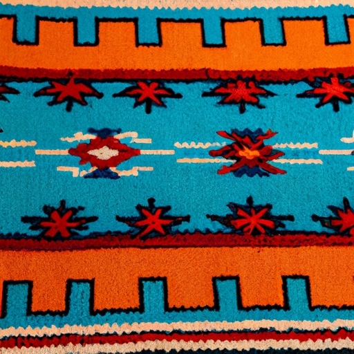 Vibrant Handcrafted Southwestern Area Rug